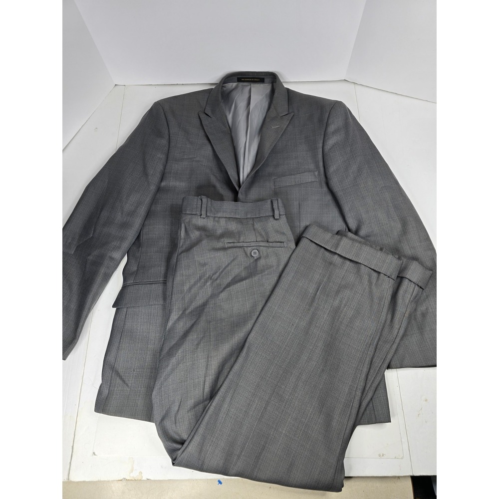 Men's Porto Filo Extra Fine Italian Tailored Suit Pants And Blazer 44 38x30 160s